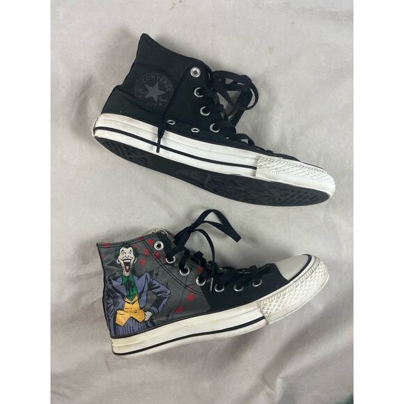 Converse All Star DC Comics Joker Batman Sneakers Hi Tops Womens 7.5 Mens 5.5 - Picture 9 of 15
